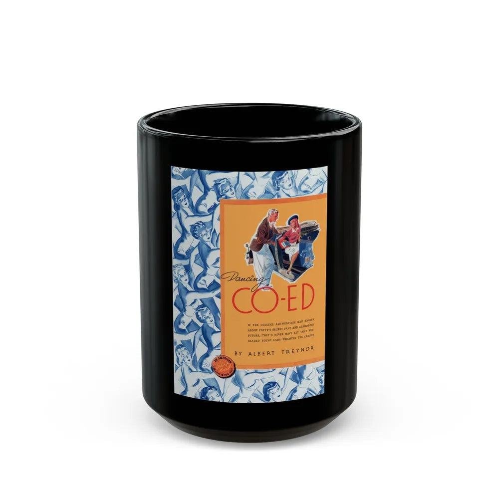 Dancing Co-Ed, The American Magazine, September 1938 - Black Coffee Mug-15oz-Go Mug Yourself