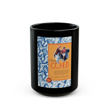 Dancing Co-Ed, The American Magazine, September 1938 - Black Coffee Mug-15oz-Go Mug Yourself