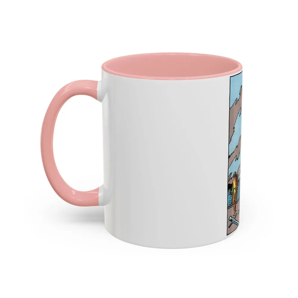 The 5 of Swords (Tarot Card) Accent Coffee Mug-Go Mug Yourself