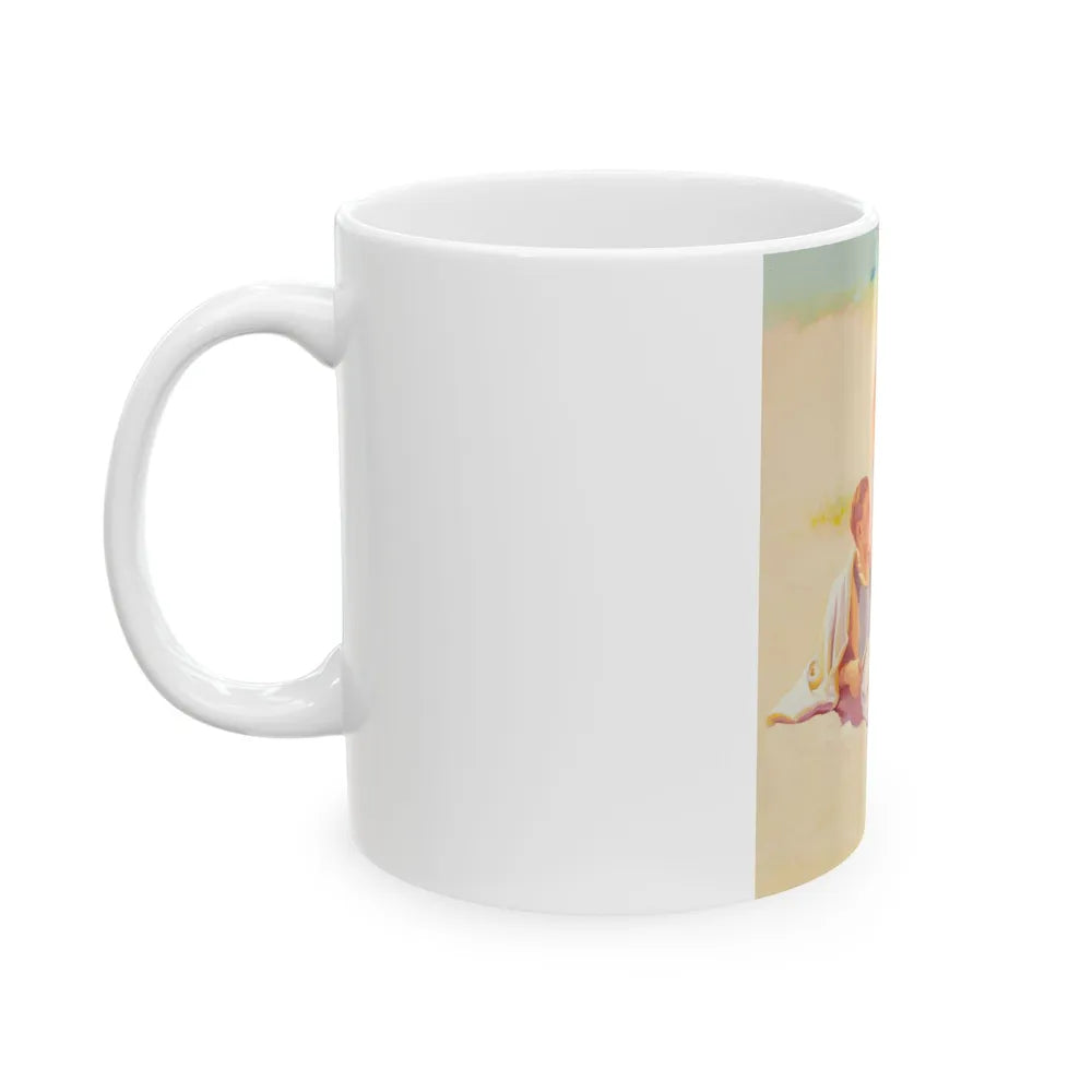 Day at the beach - White Coffee Mug-Go Mug Yourself