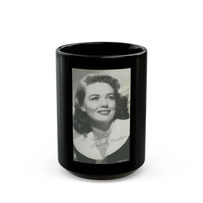 Dorothy Malone #68 (Vintage Female Icon) Black Coffee Mug-15oz-Go Mug Yourself