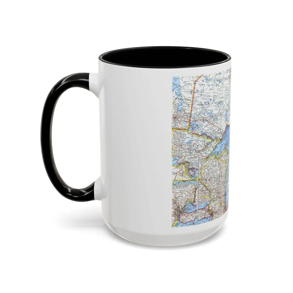 Canada - Central (1963) (Map) Accent Coffee Mug-Go Mug Yourself