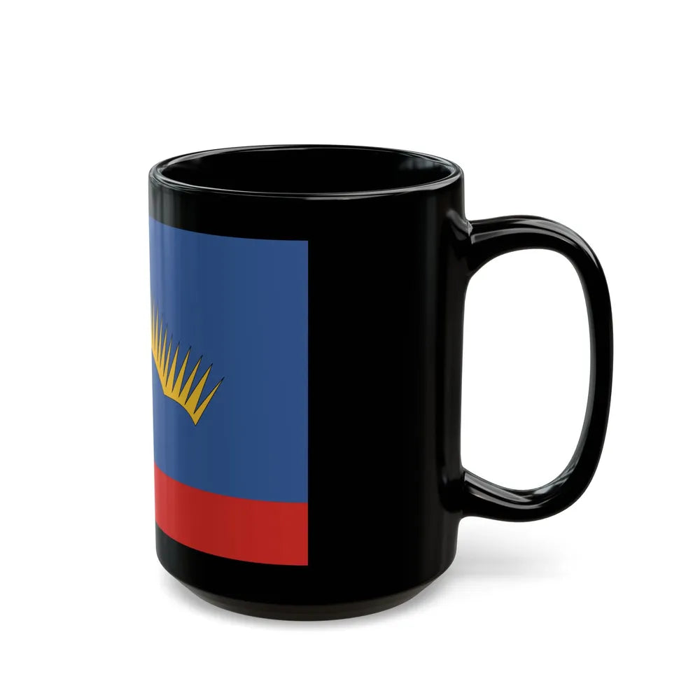 Flag of Murmansk Oblast Russia - Black Coffee Mug-Go Mug Yourself