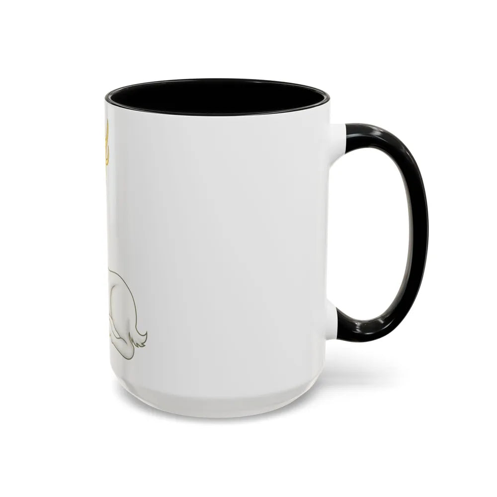 White Hart Badge of Richard II - Accent Coffee Mug-Go Mug Yourself