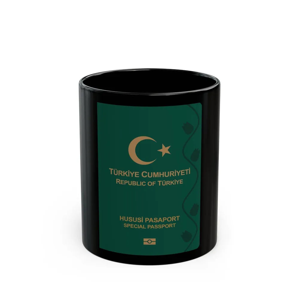 Turkish Passport (Special) - Black Coffee Mug-11oz-Go Mug Yourself