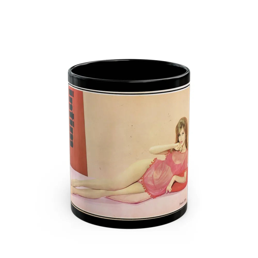 Pamela Tiffin #39 (Vintage Female Icon) Black Coffee Mug-11oz-Go Mug Yourself