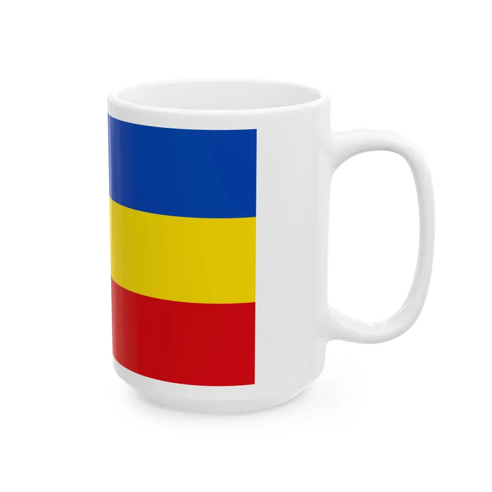 Flag of Wetteraukreises Germany - White Coffee Mug-Go Mug Yourself