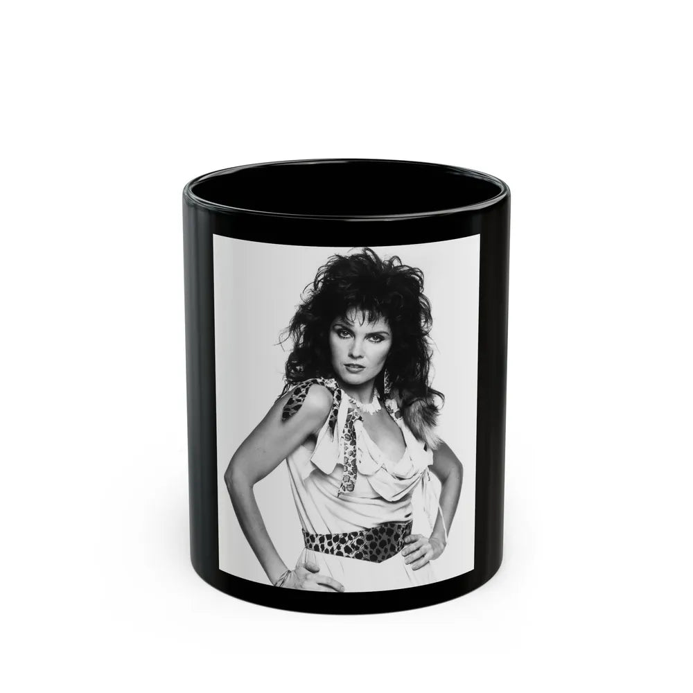 Caroline Munro #322 (Vintage Female Icon) Black Coffee Mug-11oz-Go Mug Yourself