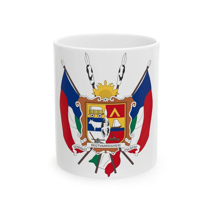 Coat of arms of the Nieuwe Republiek - White Coffee Mug-11oz-Go Mug Yourself