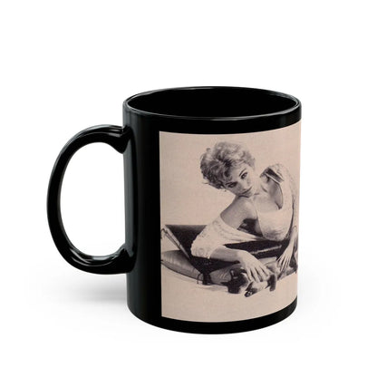 Kim Novak #381 (Vintage Female Icon) Black Coffee Mug-Go Mug Yourself