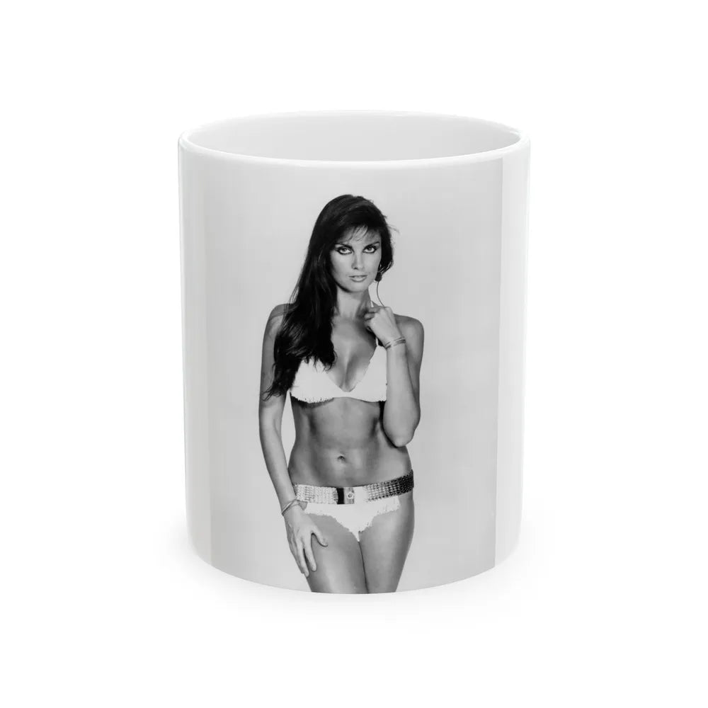 Caroline Munro #14 (Vintage Female Icon) White Coffee Mug-11oz-Go Mug Yourself