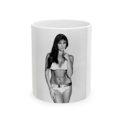 Caroline Munro #14 (Vintage Female Icon) White Coffee Mug-11oz-Go Mug Yourself