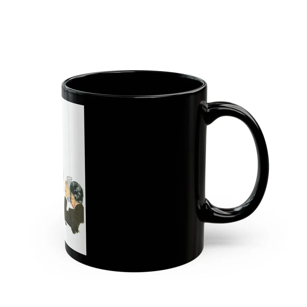 Dupont Orlon, advertisement, 1953 - Black Coffee Mug-Go Mug Yourself