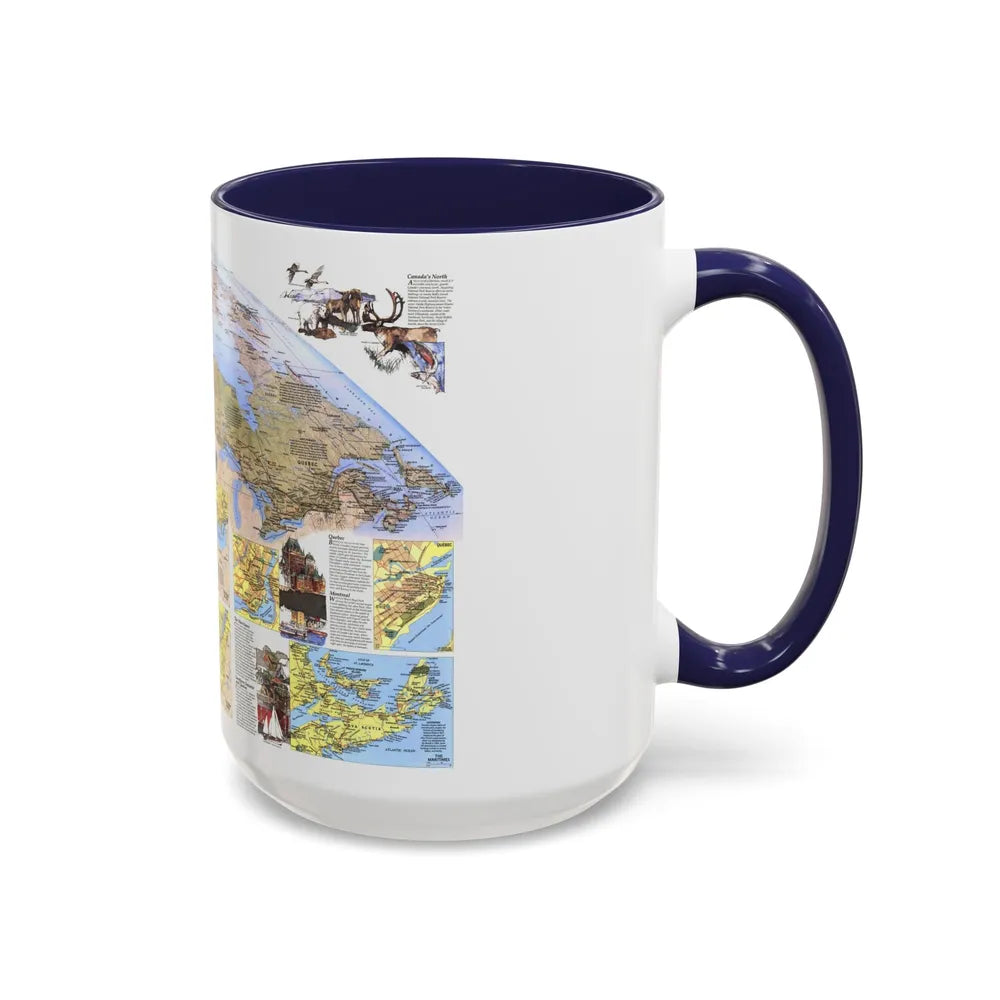 Canada - Vacationlands (1985) (Map) Accent Coffee Mug-Go Mug Yourself