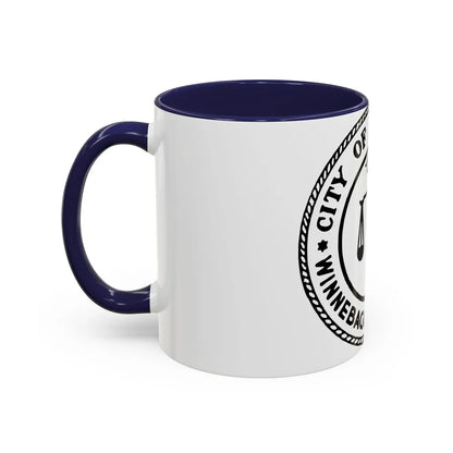 Seal of Rockford Illinois - Accent Coffee Mug-Go Mug Yourself