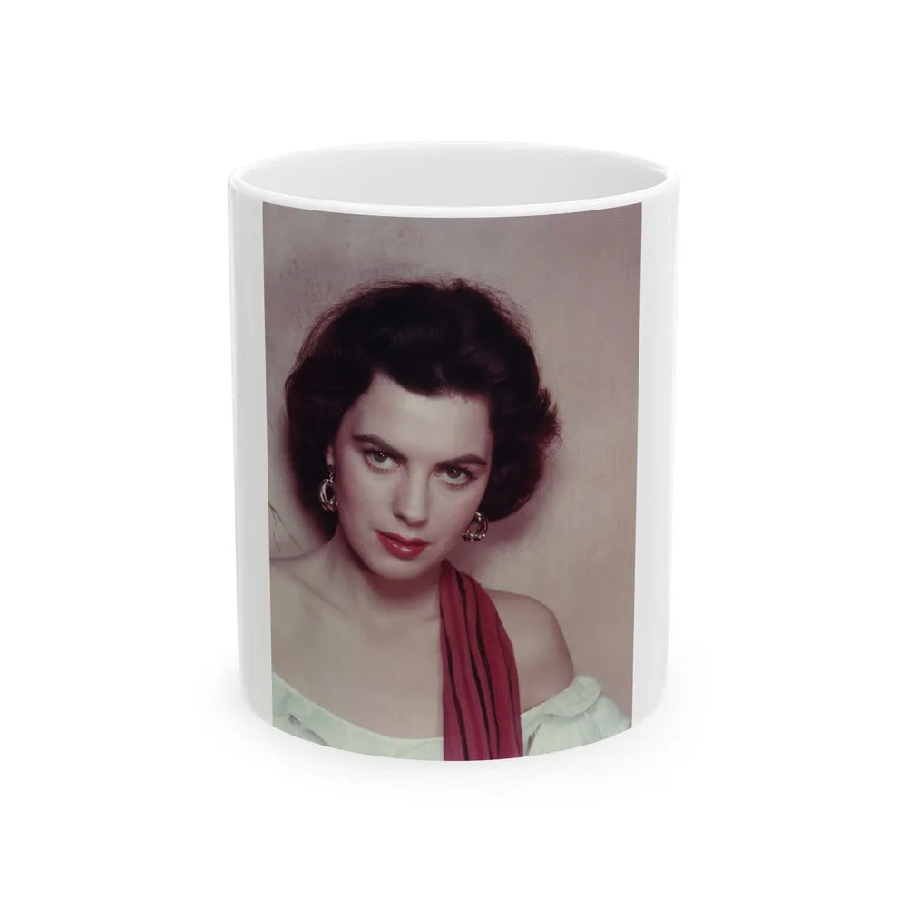 Faith Domergue #02 1 (Vintage Female Icon) White Coffee Mug-11oz-Go Mug Yourself