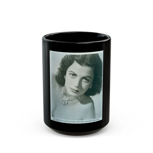 Faith Domergue #115 (Vintage Female Icon) Black Coffee Mug-15oz-Go Mug Yourself