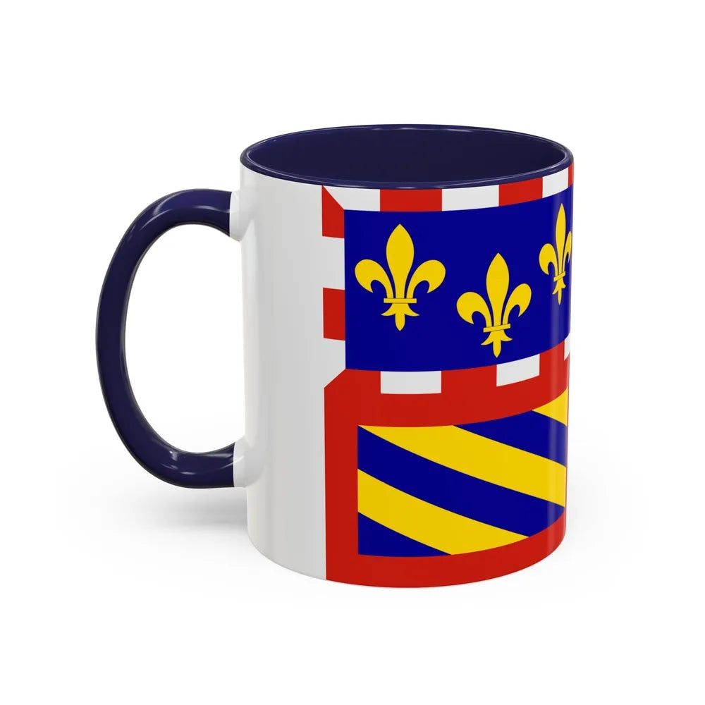 Flag of Bourgogne France - Accent Coffee Mug-Go Mug Yourself