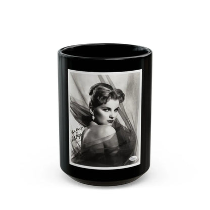 Debra Paget #04 - 8x10 B&W Glamour Portrait Upper Body Bare Shoulders Photo signed 2 (Vintage Female Icon) Black Coffee Mug-15oz-Go Mug Yourself