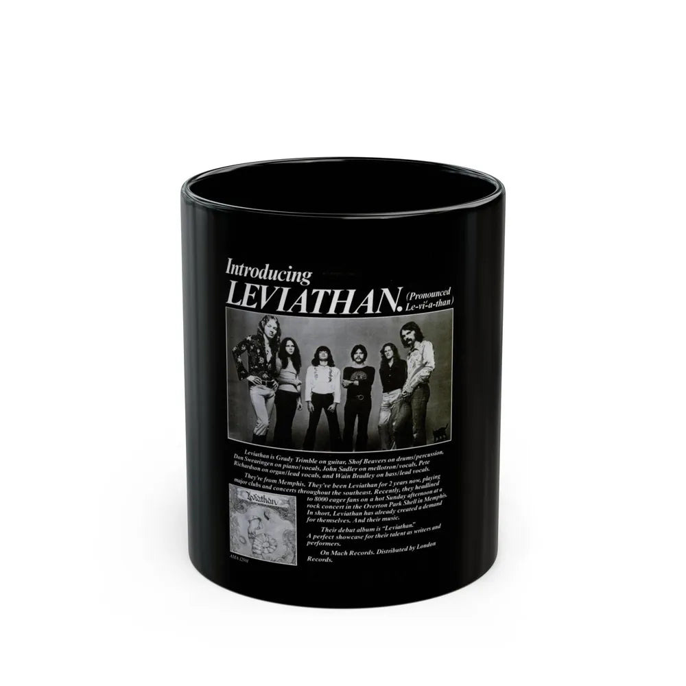 Leviathan 1974 (Music Poster) Black Coffee Mug-11oz-Go Mug Yourself