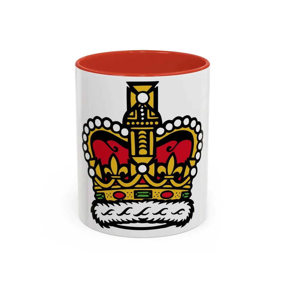 Canadian Crown - Accent Coffee Mug-11oz-Red-Go Mug Yourself