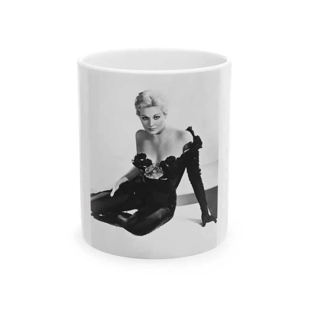 Kim Novak #295 (Vintage Female Icon) White Coffee Mug-11oz-Go Mug Yourself