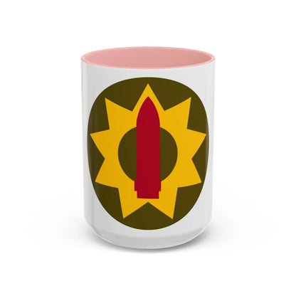 Pacific Coastal Frontier (U.S. Army) Accent Coffee Mug-15oz-Pink-Go Mug Yourself