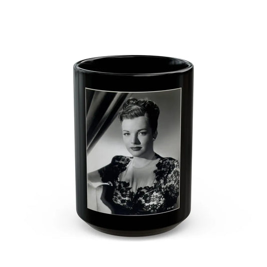 Cathy Downs #21 (Vintage Female Icon) Black Coffee Mug-15oz-Go Mug Yourself