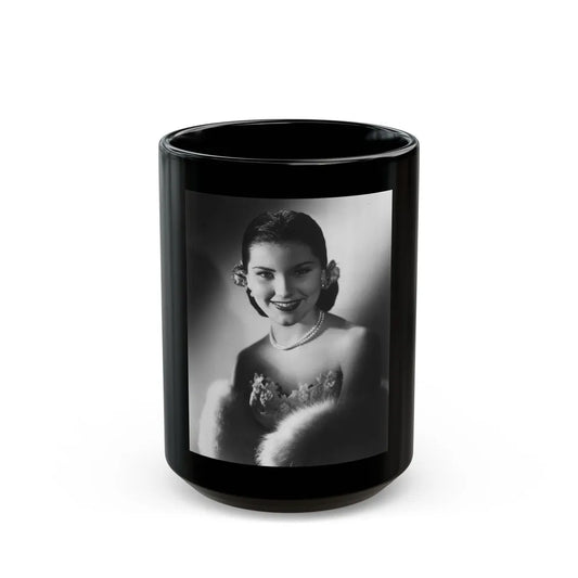 Debra Paget #707 (Vintage Female Icon) Black Coffee Mug-15oz-Go Mug Yourself