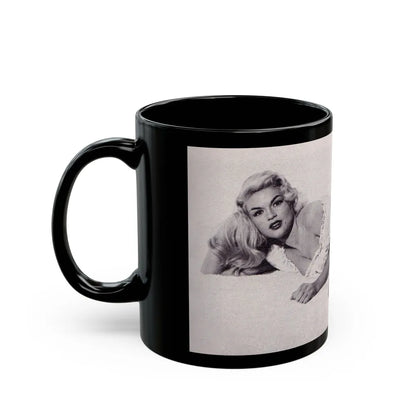 Jayne Mansfield #224 (Vintage Female Icon) Black Coffee Mug-Go Mug Yourself