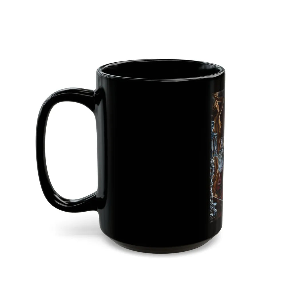 Ghost in Bedroom - Black Coffee Mug-Go Mug Yourself