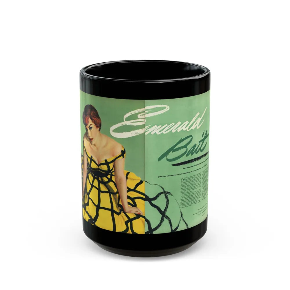 Emerald Bait, Esquire, October 1951 - Black Coffee Mug-15oz-Go Mug Yourself