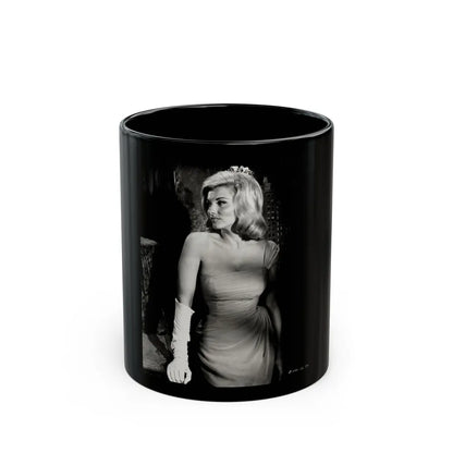 Nancy Kovack #61 (Vintage Female Icon) Black Coffee Mug-11oz-Go Mug Yourself