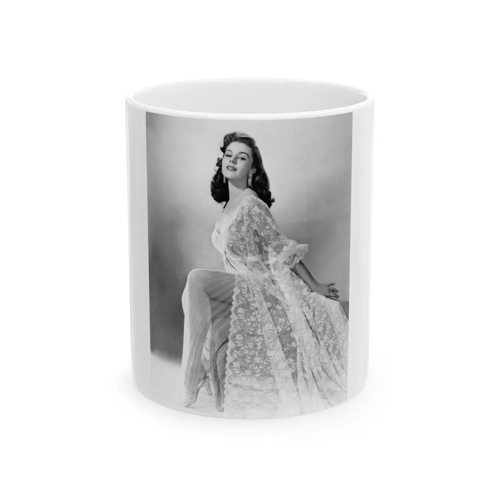 Elaine Stewart #101 (Vintage Female Icon) White Coffee Mug-11oz-Go Mug Yourself