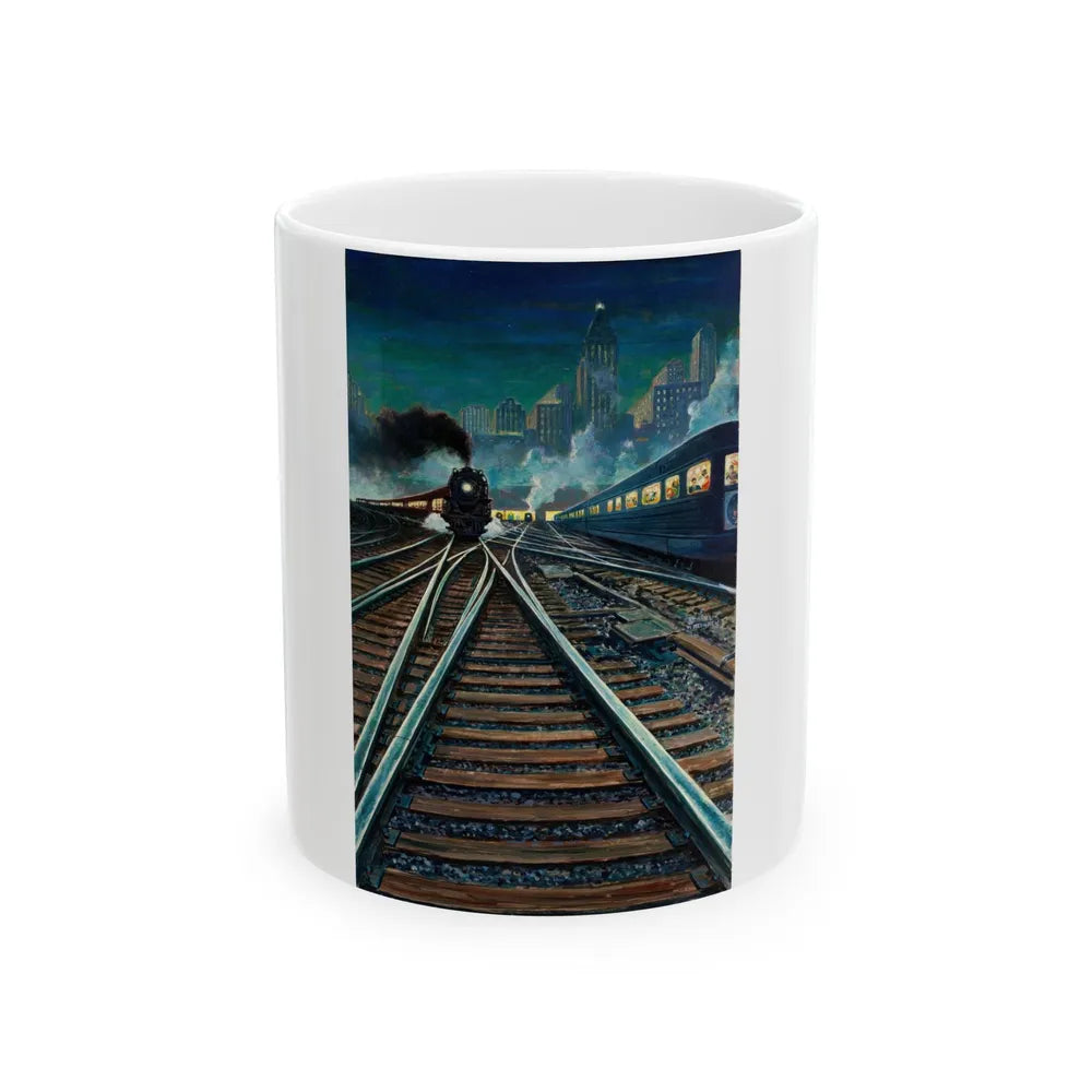 Entering the Station - White Coffee Mug-11oz-Go Mug Yourself