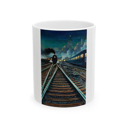 Entering the Station - White Coffee Mug-11oz-Go Mug Yourself