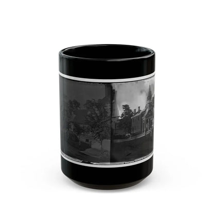 Culpeper Court House, Va. Court House, With A Group Of Confederates Captured At Cedar Mountain On Balcony (U.S. Civil War) Black Coffee Mug-15oz-Go Mug Yourself