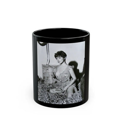 Janet Munro #23 (Vintage Female Icon) Black Coffee Mug-11oz-Go Mug Yourself