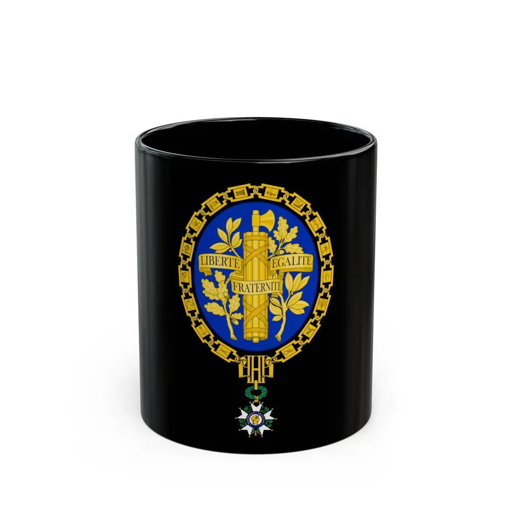 Coat of arms of the French Republic - Black Coffee Mug-11oz-Go Mug Yourself