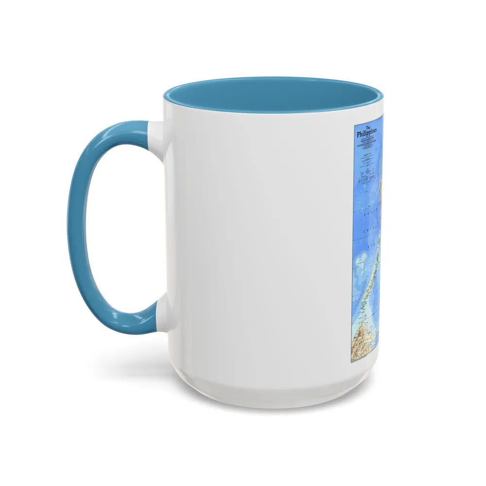 Philippines, The (1986) (Map) Accent Coffee Mug-Go Mug Yourself