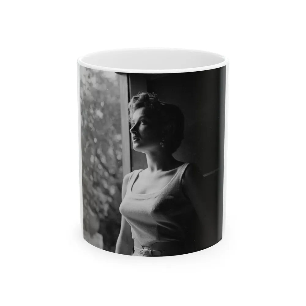 Carol Ohmart #35 (Vintage Female Icon) White Coffee Mug-11oz-Go Mug Yourself