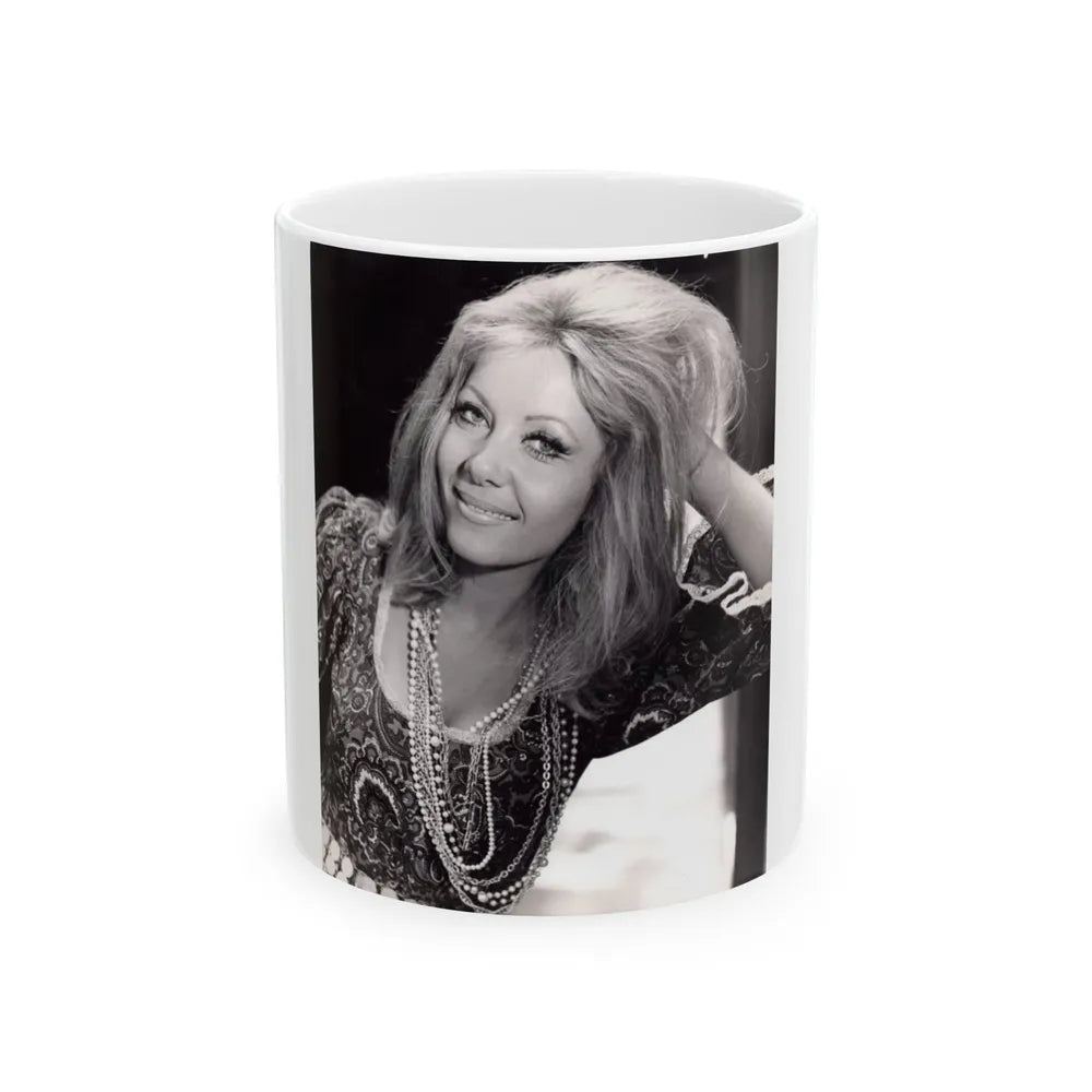 Ingrid Pitt #132 (Vintage Female Icon) White Coffee Mug-11oz-Go Mug Yourself