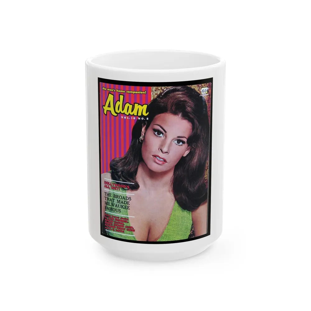 Raquel Welch #232 - Mag. Cover (Vintage Female Icon) White Coffee Mug-15oz-Go Mug Yourself