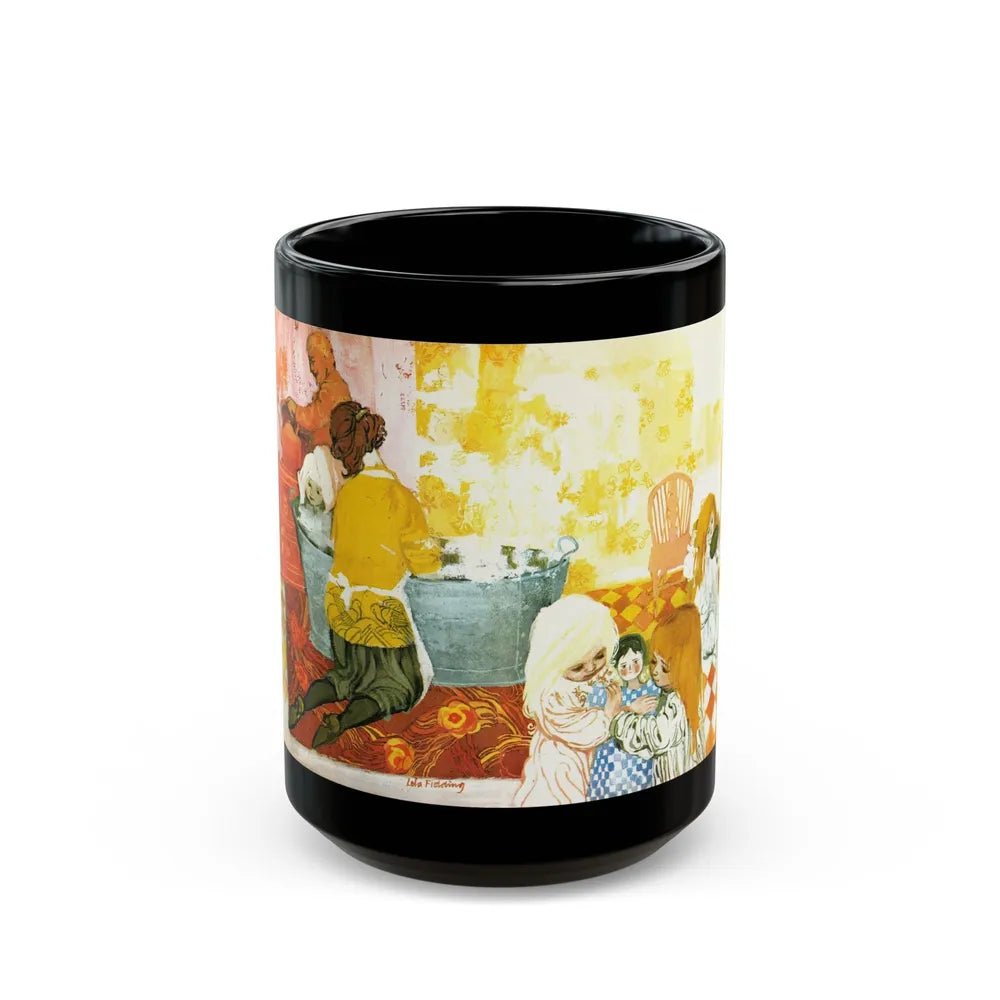 Em And Vi by Susan Lyle-Scott (2), Homes And Gardens magazine, 1964 - Black Coffee Mug-15oz-Go Mug Yourself