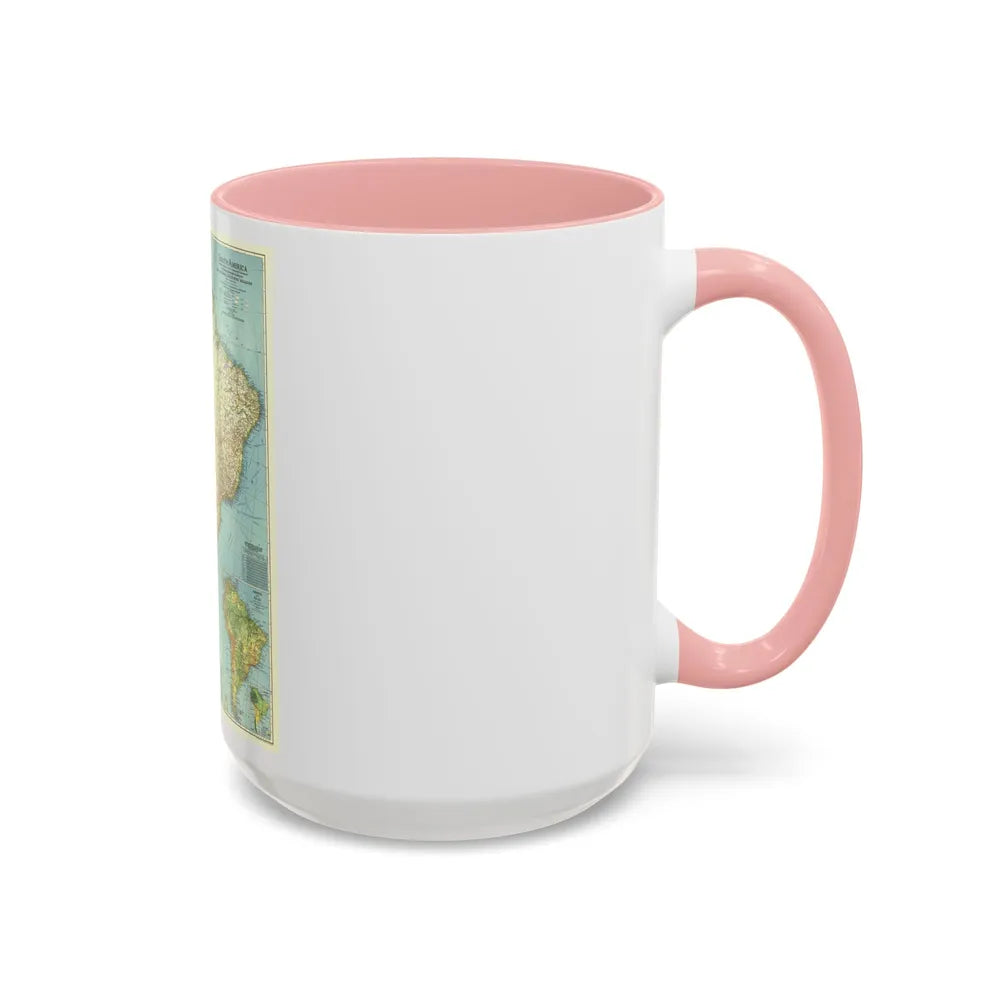 South America (1942) (Map) Accent Coffee Mug-Go Mug Yourself