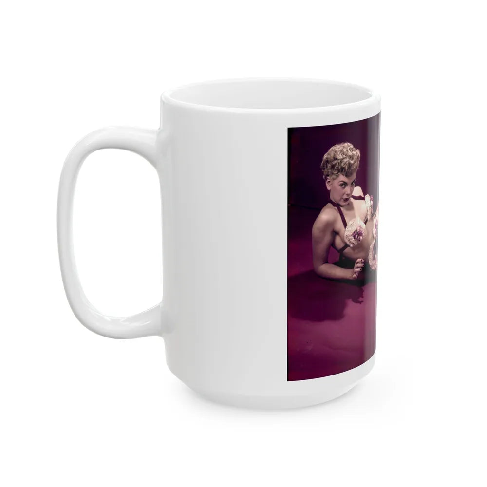 Barbara Nichols #302 (Vintage Female Icon) White Coffee Mug-Go Mug Yourself