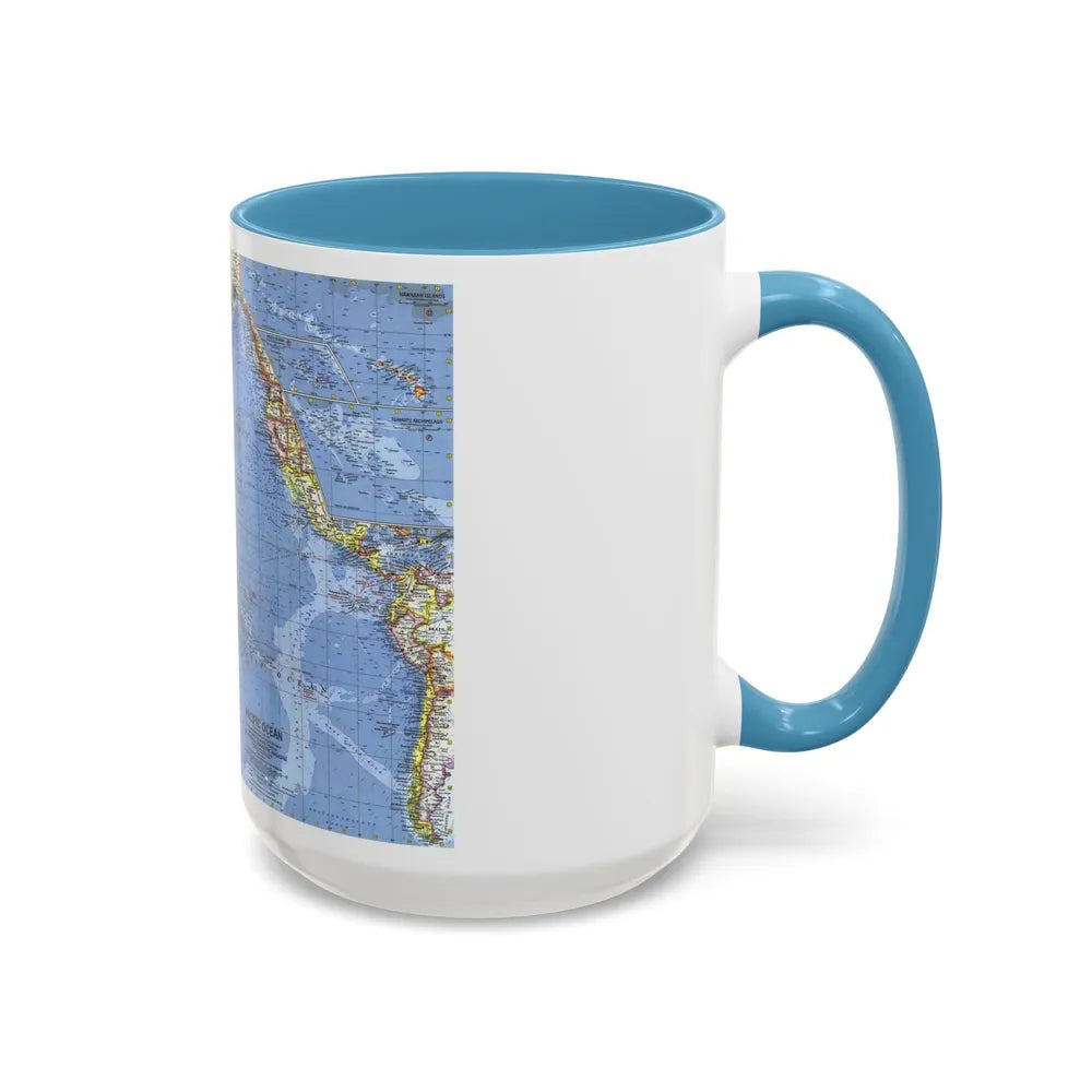 Pacific Ocean (1962) (Map) Accent Coffee Mug-Go Mug Yourself