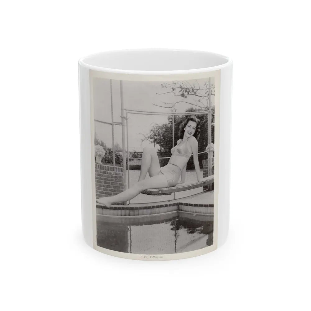 Faith Domergue #73 (Vintage Female Icon) White Coffee Mug-11oz-Go Mug Yourself