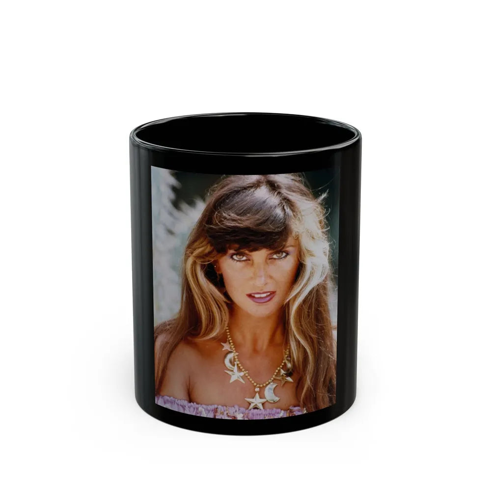 Caroline Munro #318 (Vintage Female Icon) Black Coffee Mug-11oz-Go Mug Yourself