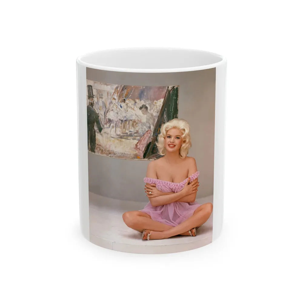 Jayne Mansfield #240 (Vintage Female Icon) White Coffee Mug-11oz-Go Mug Yourself